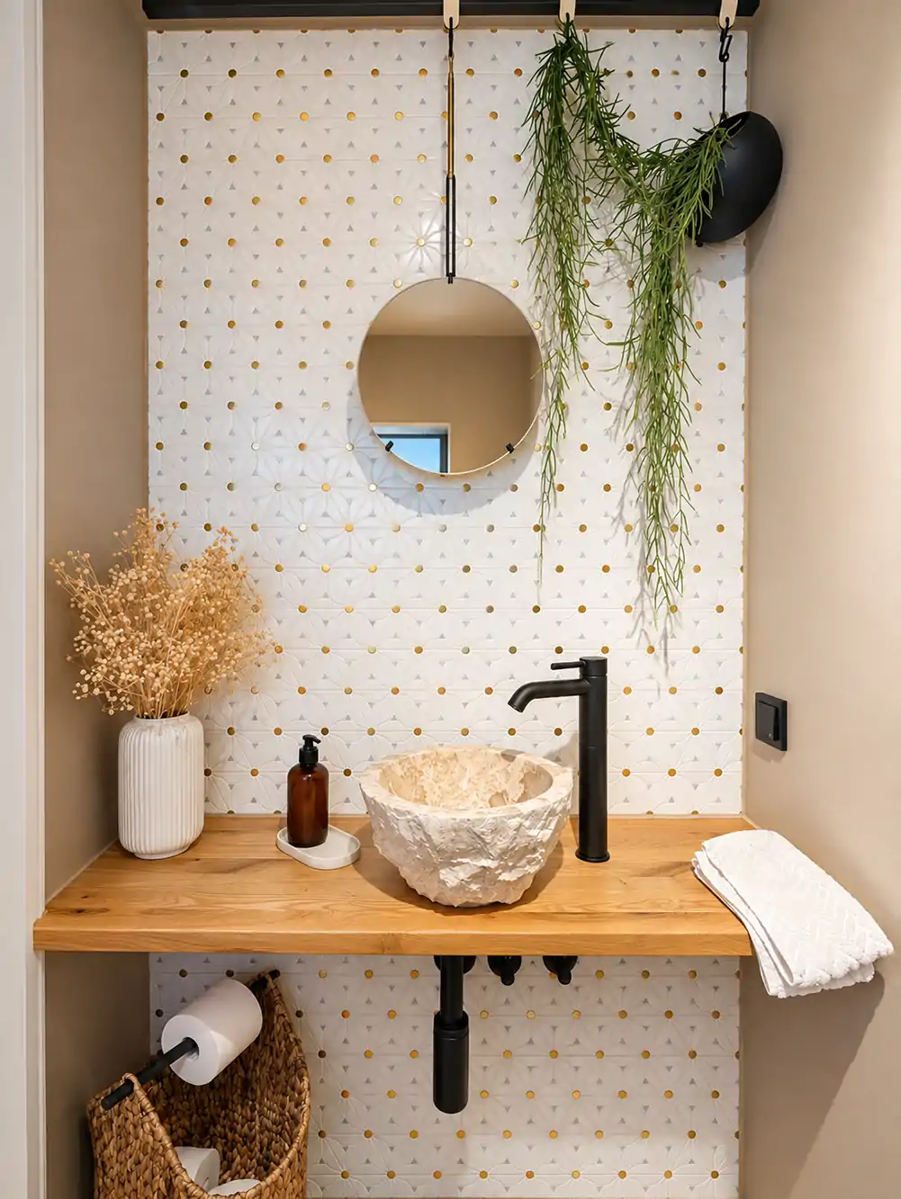 Flower Tiles Kitchen Bathroom Splashback Marble Wall Mosaic White Gold 1 Sandra S Kitchen Renovation Remodel  E-Mosaictile Design Journey  1